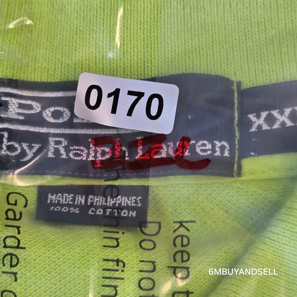Polo Ralph Lauren Mens XXL Lime Green Pique Cotton Short Sleeve Polo‎ Shirt - Picture 6 of 10